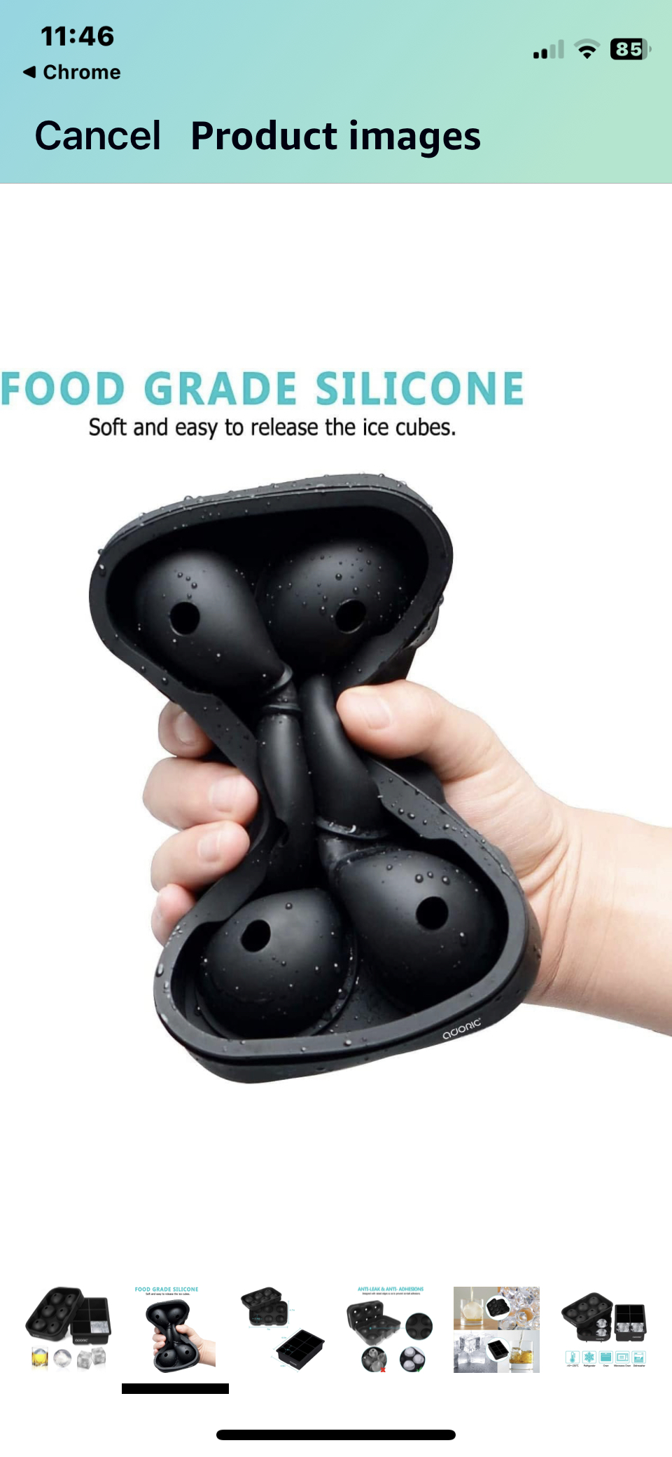 Ice Cube Trays Silicone Set of 2, Sphere and round image indicator(5)