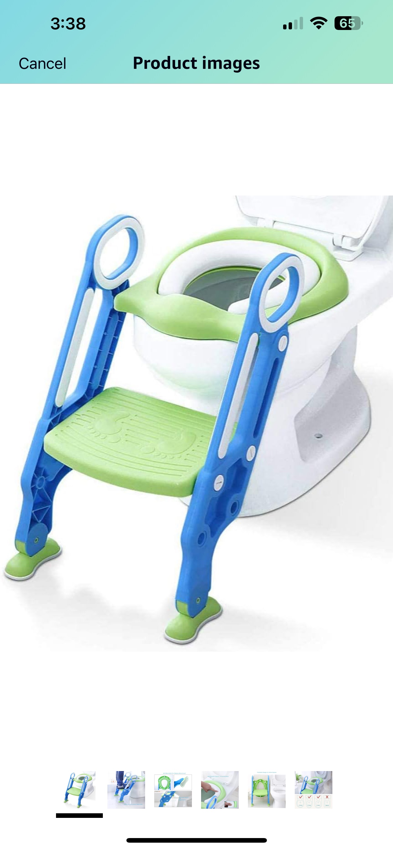 Potty training seat with step sto