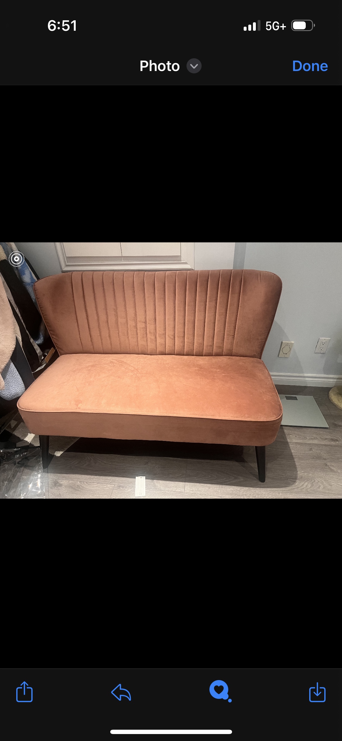 Rose Pink Velvet Couch/Loveseat  - Good Condition - Like New thumbnail