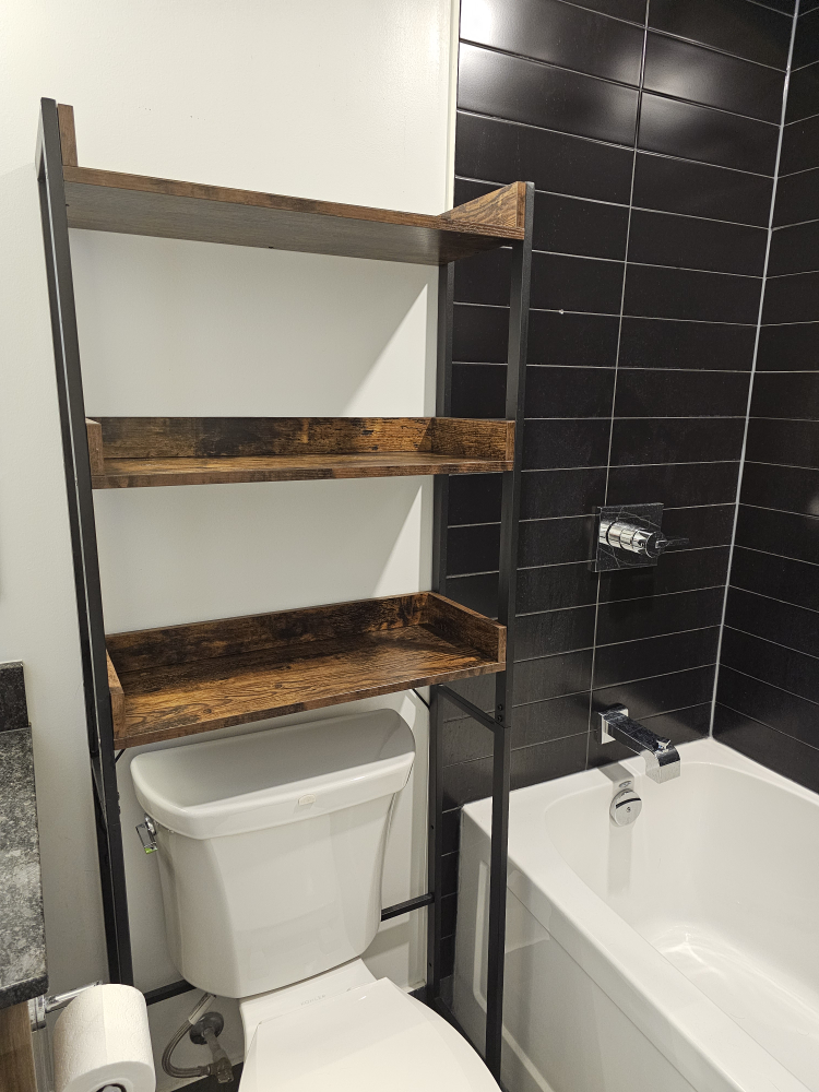 Moving sale, must go. Over the toilet storage shelves thumbnail