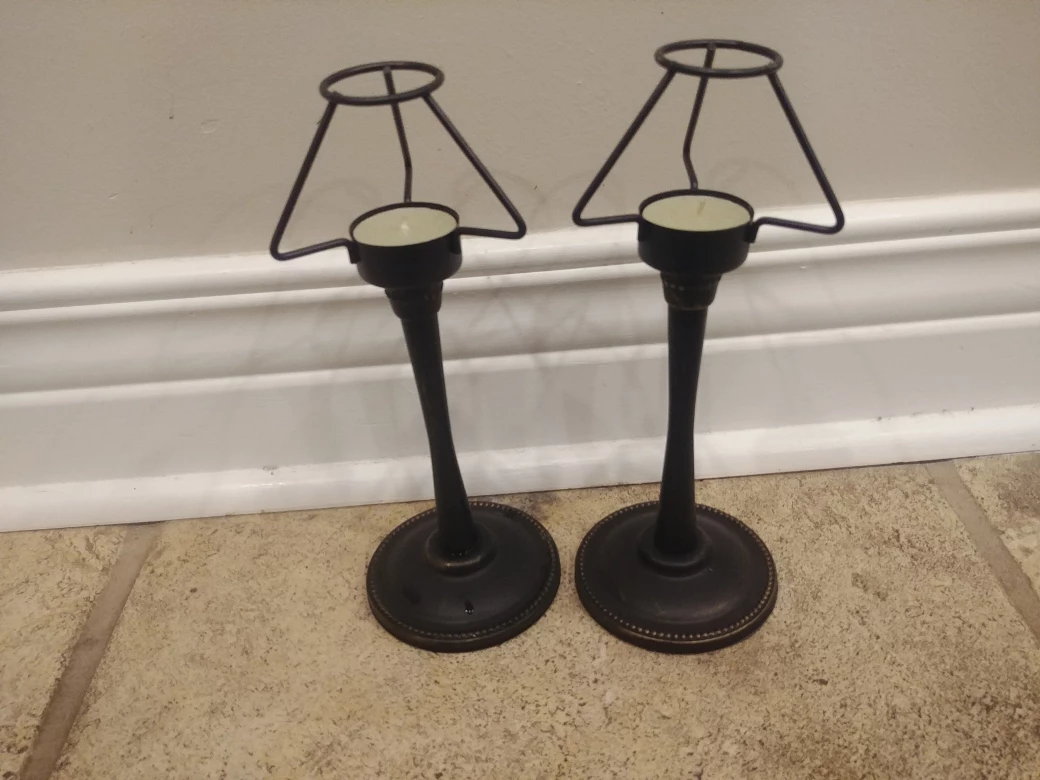 Beautiful metal glass shade tea lights image indicator(2)