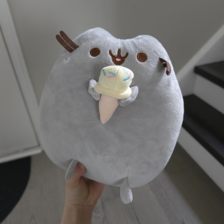 Pusheen Plush w/ Ice Cream | Stuffed Animal