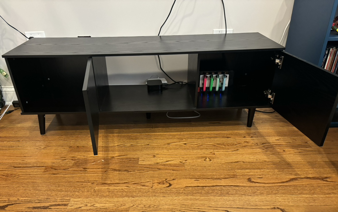 Black Wood TV Console🥕 - photo 2