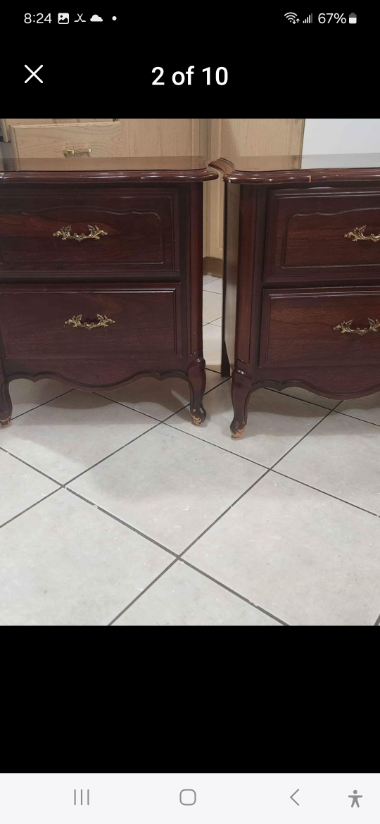 2 french provincial nightstands.  message for price.