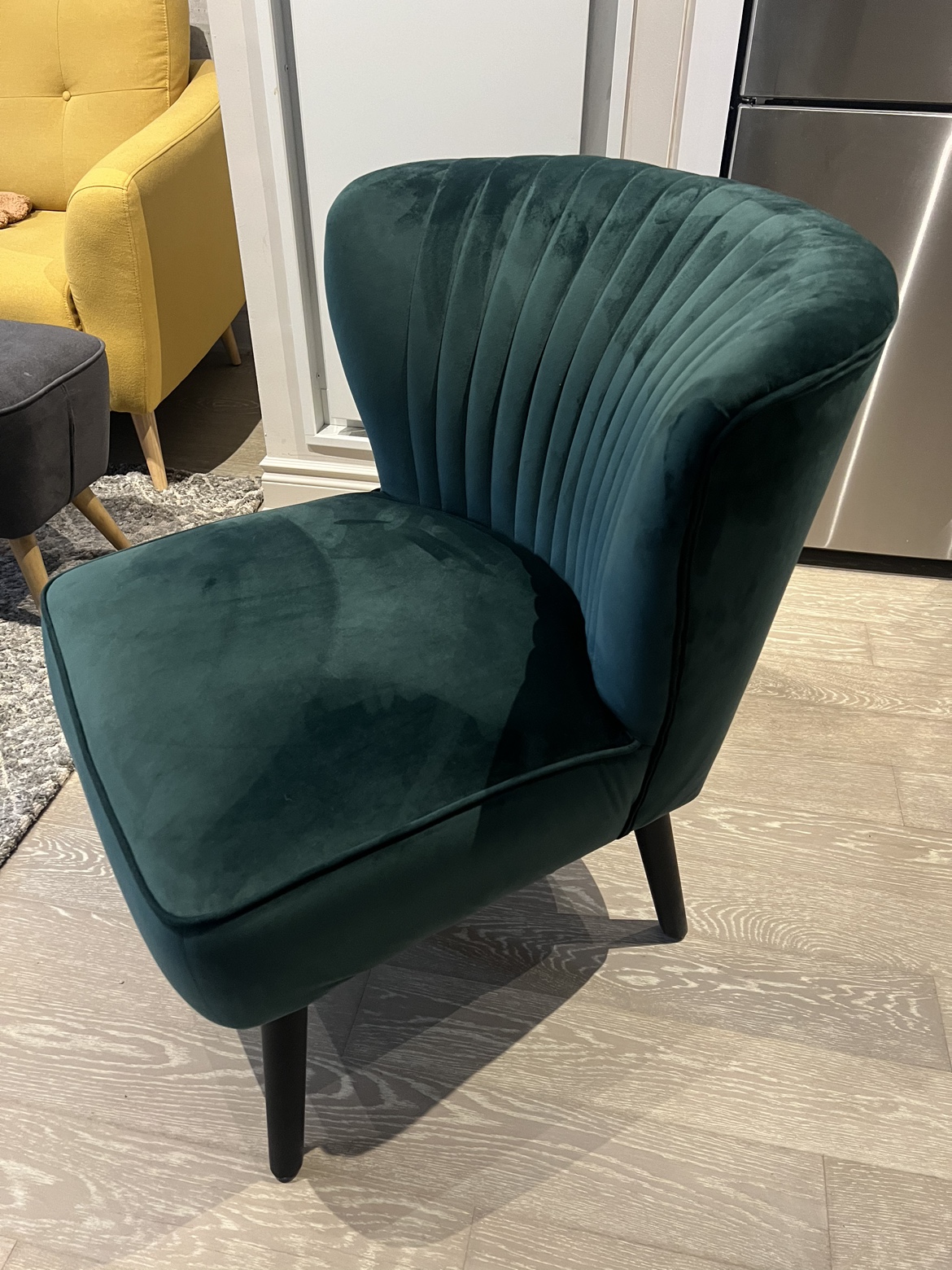 Green Velvet Structube Chair - Great Condition