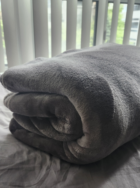 King-Sized Dark Grey Fleece Blanket thumbnail