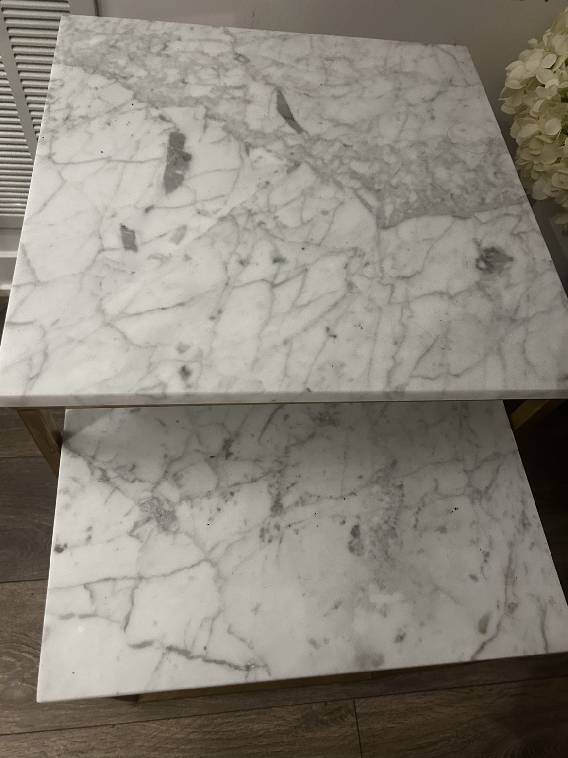 Marble/ gold nest table from structube - photo 2