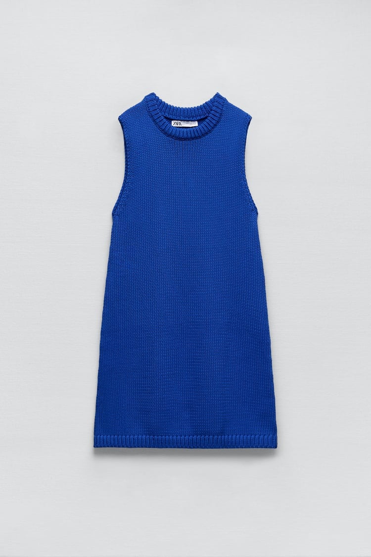 Blue knitwear dress - photo 3
