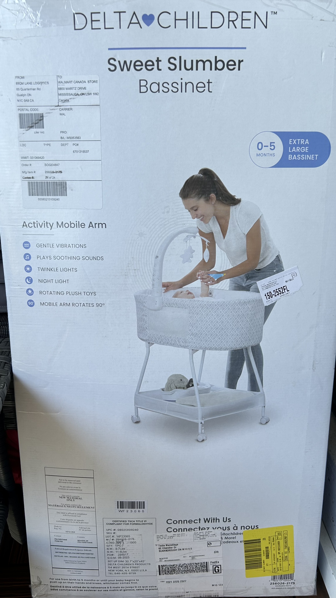Delta Children Sweet Slumber Bassinet, Garden Path, Bassinet - photo 2