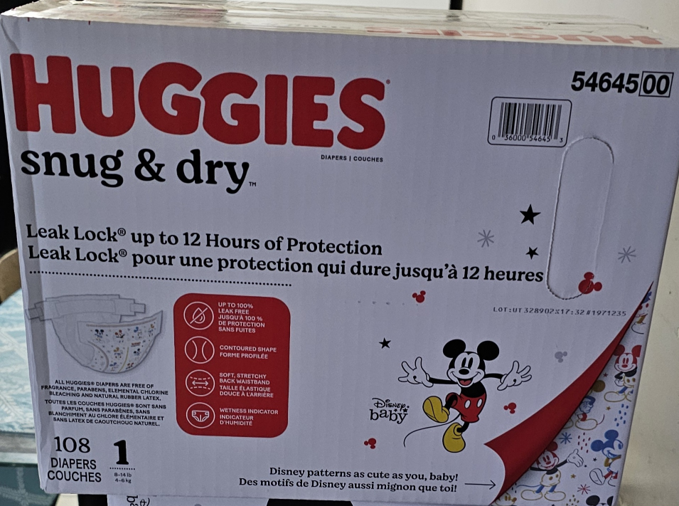 Huggies Snug&Dry, unopened box