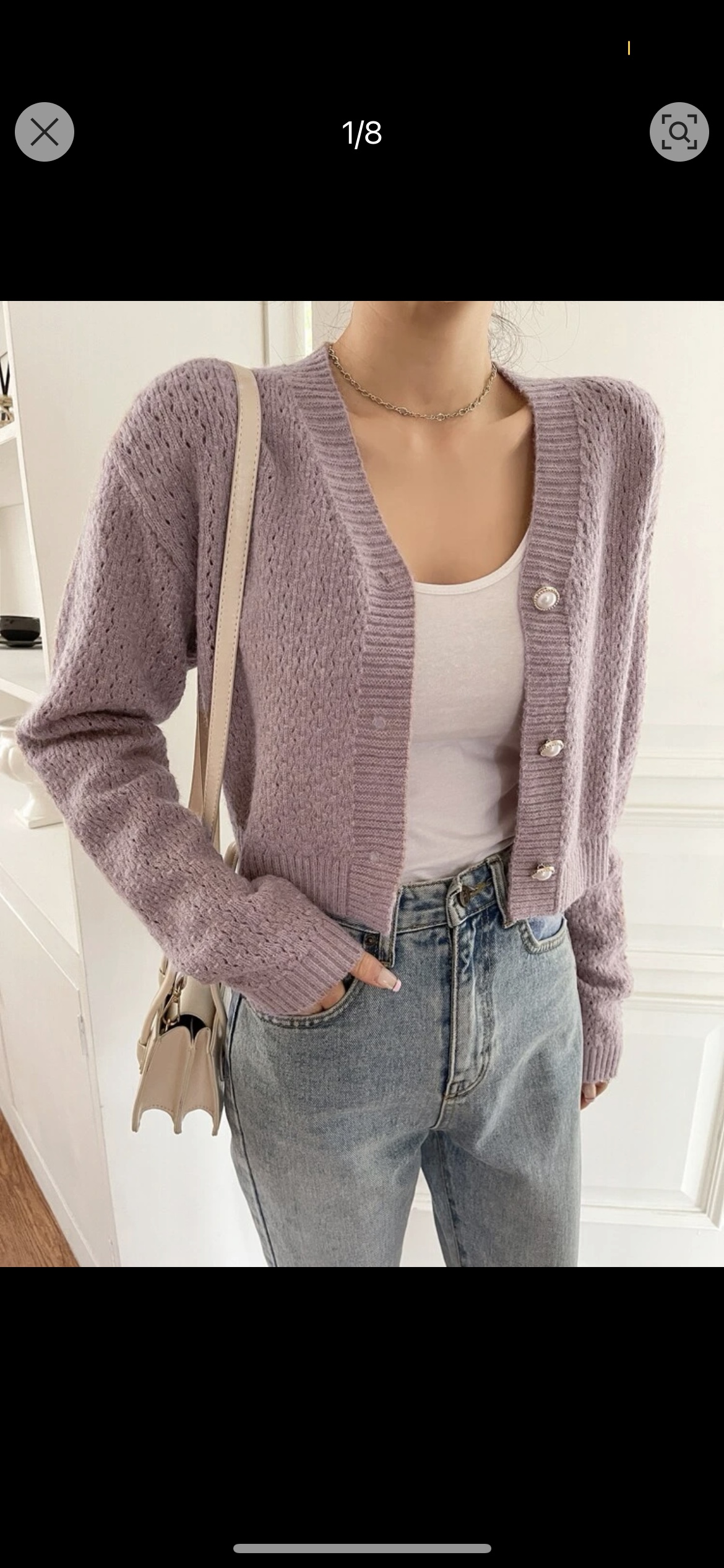 Korean Cropped Cardigan thumbnail