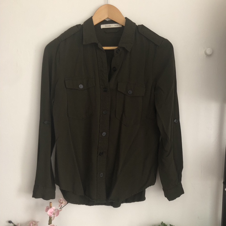Women’s Olive Green Blouse thumbnail
