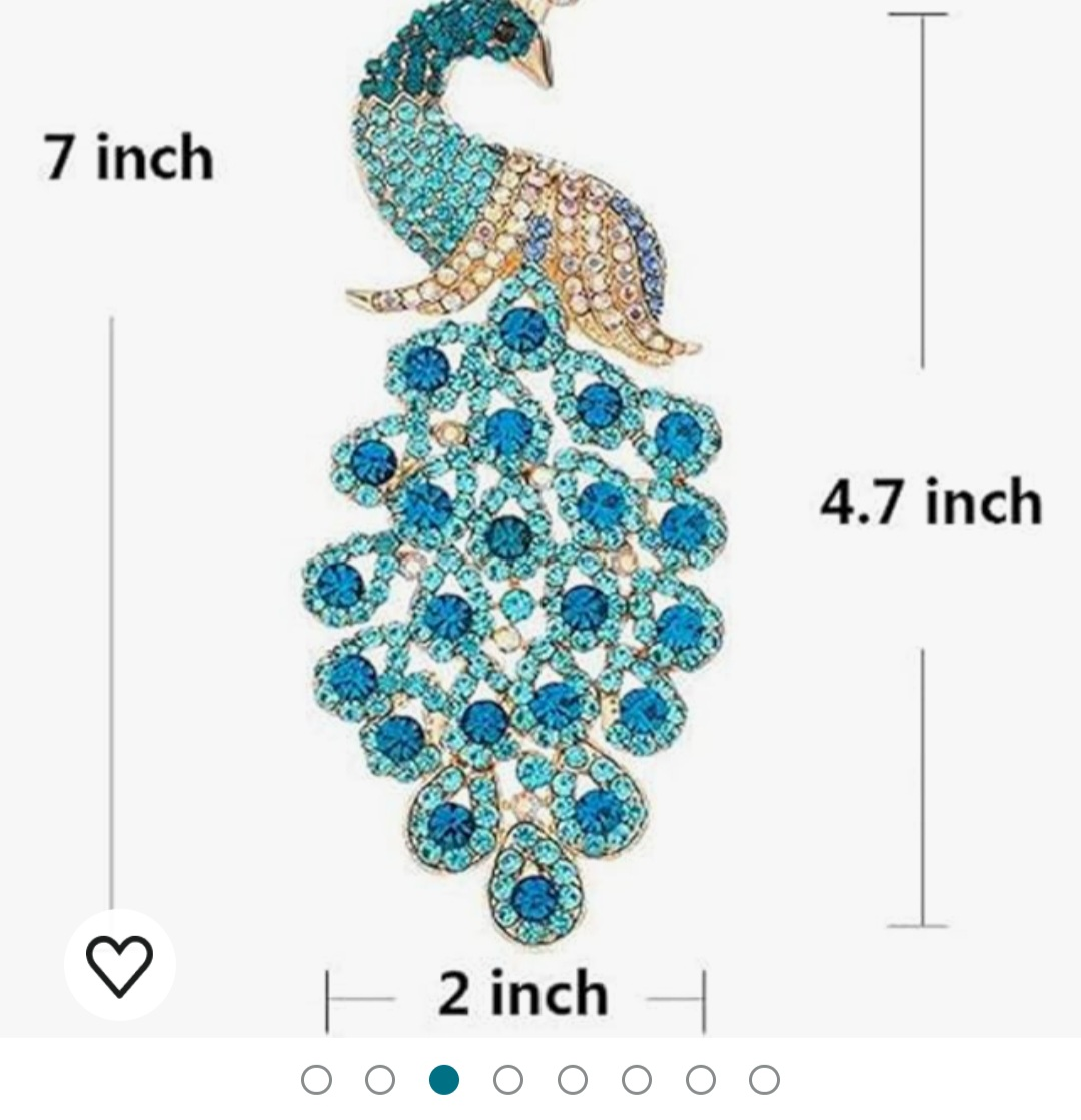 Rhinestone Peacock Crystal Aurora Borealis Flat Back image indicator(3)