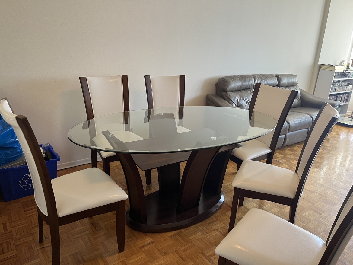 Never Used Dining Table & 6 Chairs - photo 3