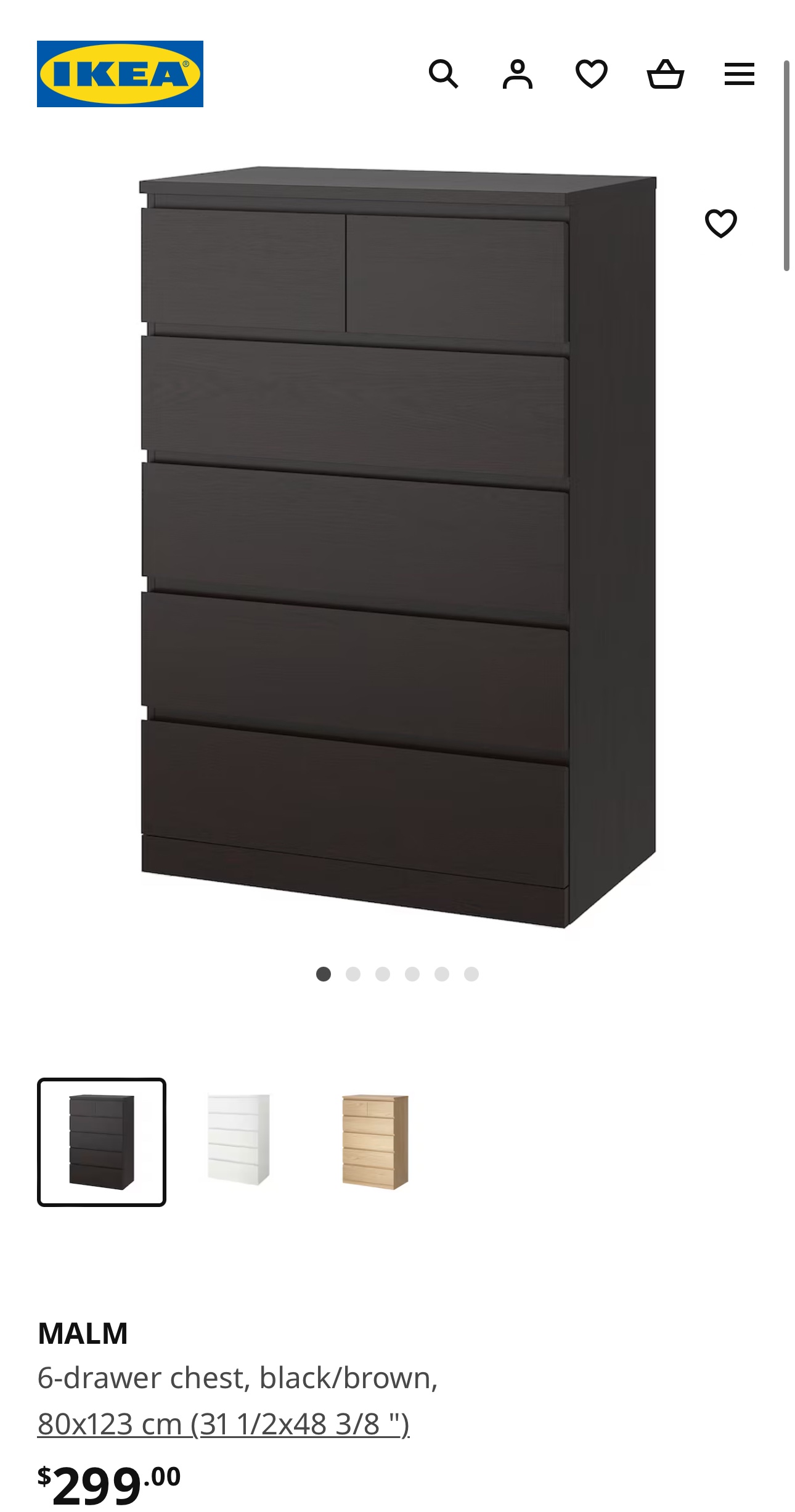 IKEA 6-Drawer Chest - photo 3