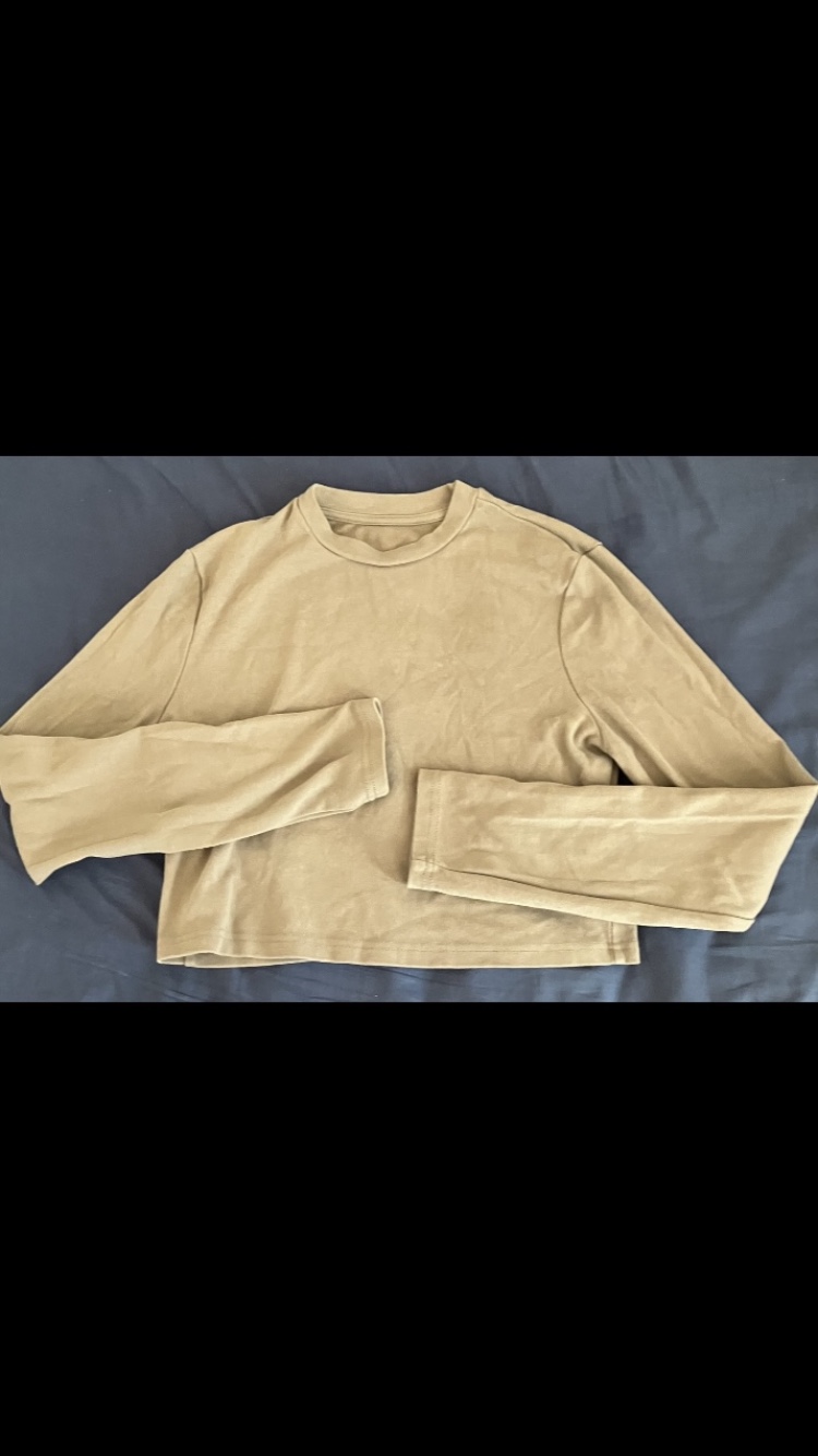 Shein Women’s Army Green Cotton Crop Top Shirt Size XL 👚💚 image indicator(3)