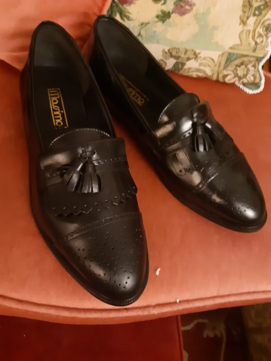 nice black leather brand new shoes - photo 4