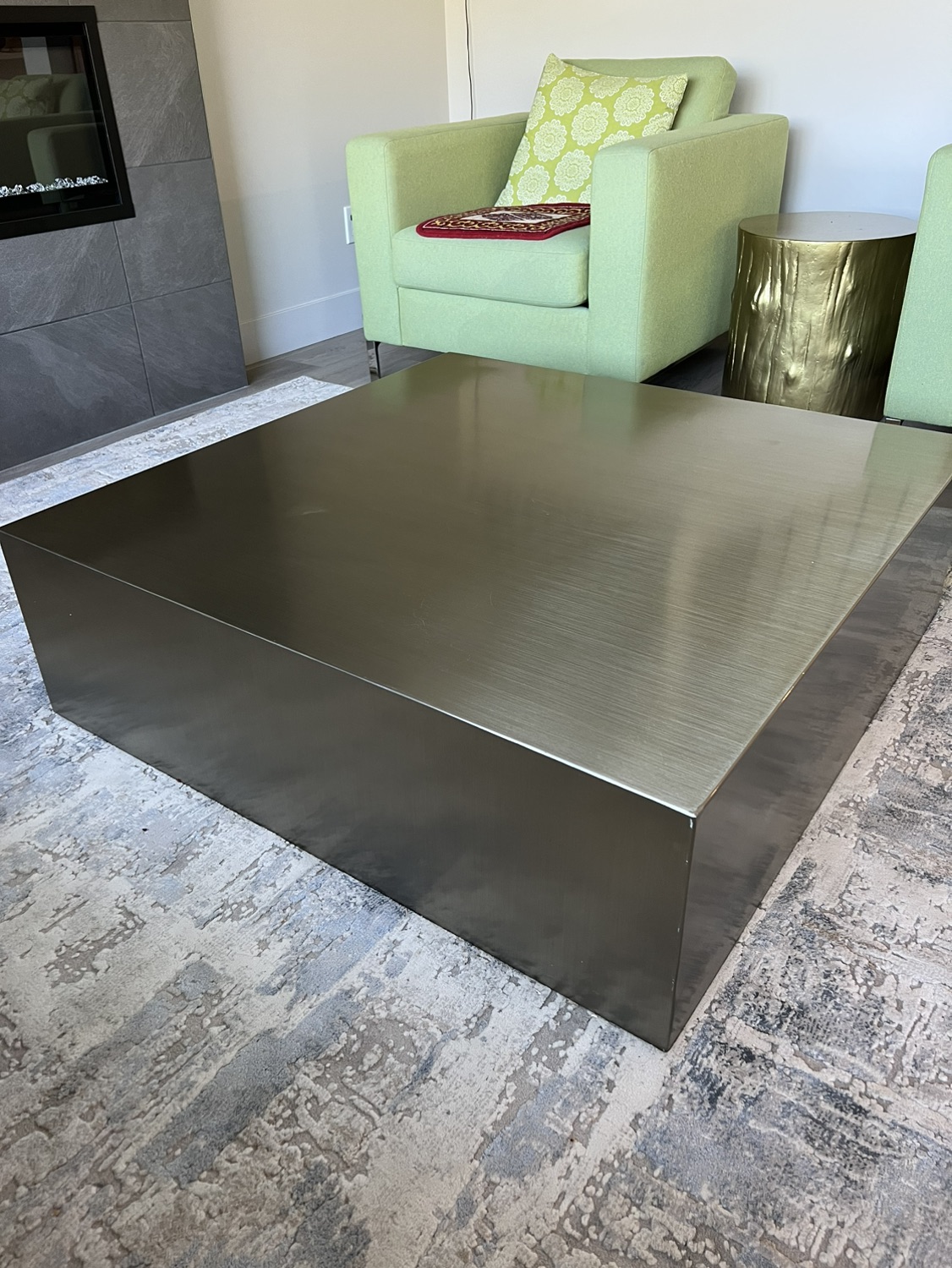 Coffee table - stainless steel - photo 2