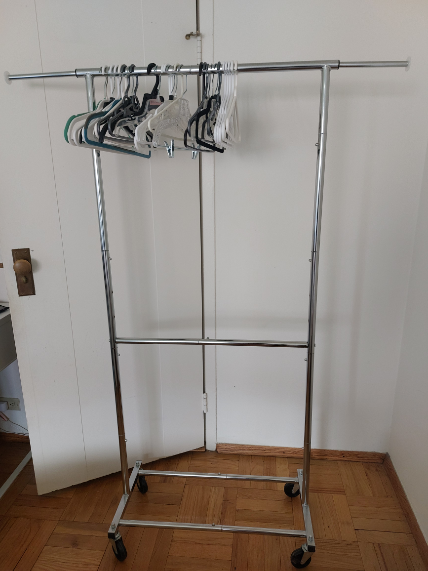clothing rack + hangers