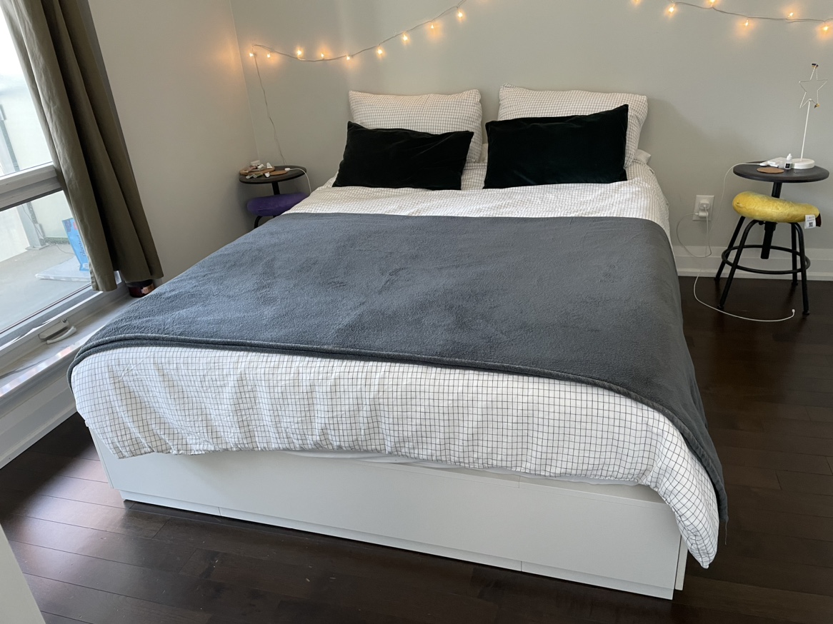 IKEA NORDLI Queen Bed + Casper Mattress, 6 storage drawers thumbnail