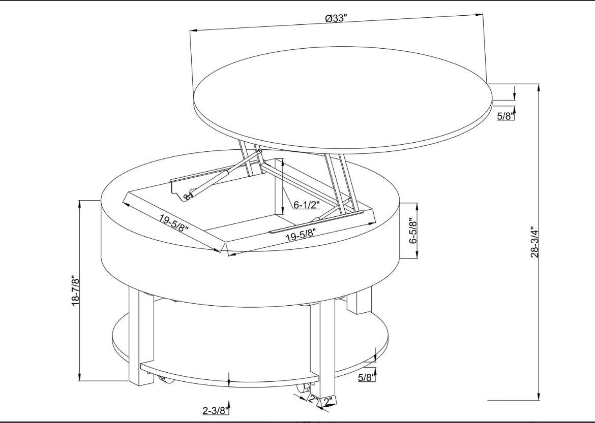 Lift Top Coffee Table - photo 4