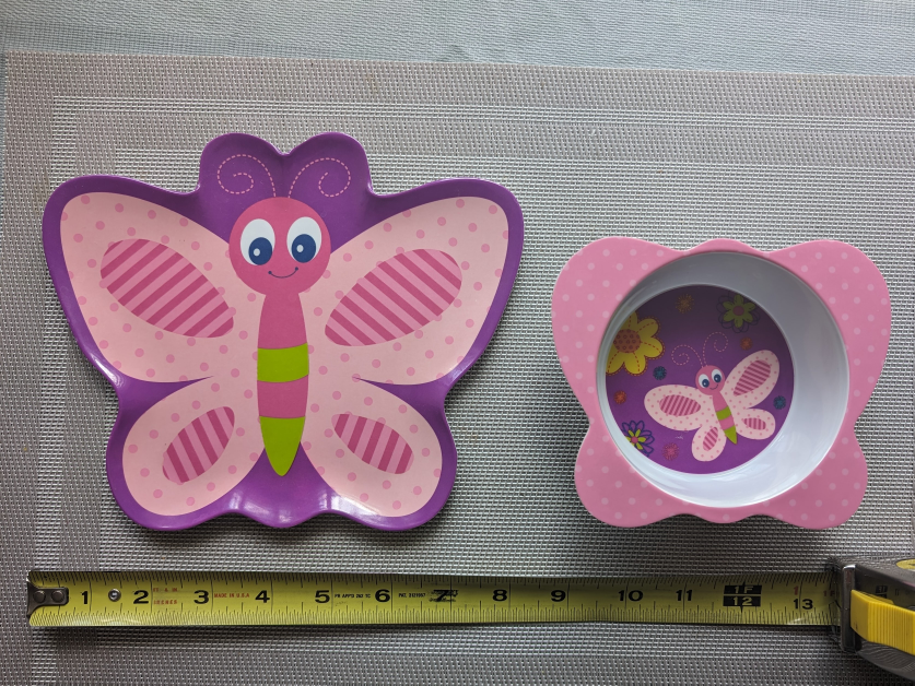 Butterfly Plate and Bowl - BRAND NEW WITH TAGS