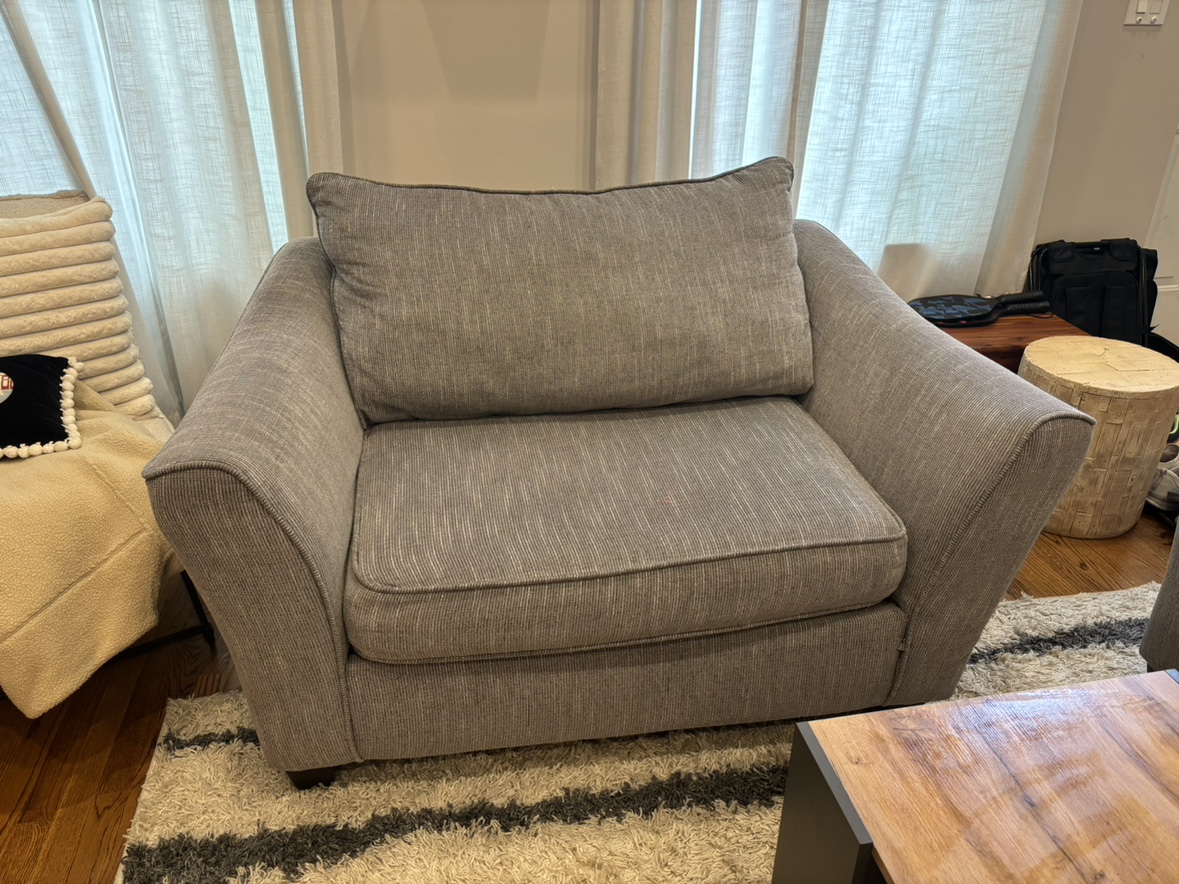 Two Gray Couches (Traditional Three Seater and Loveseat) - photo 3