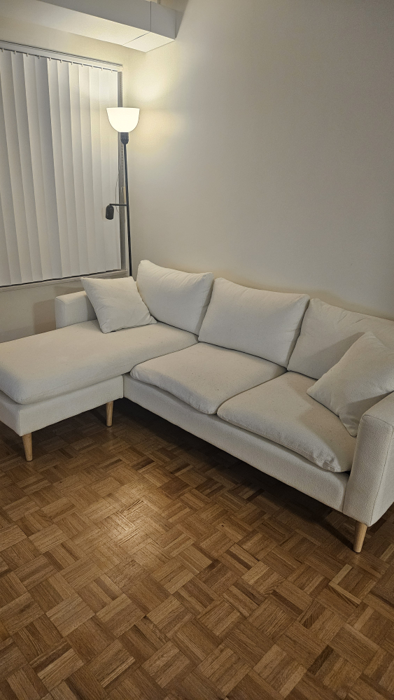 2 Piece Sectional (White) - photo 2