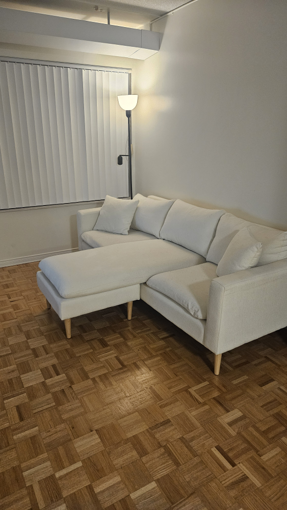 2 Piece Sectional (White) - photo 3