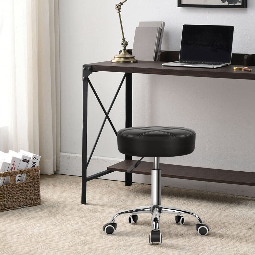 KKTONER Round Rolling Stool Chair - photo 2