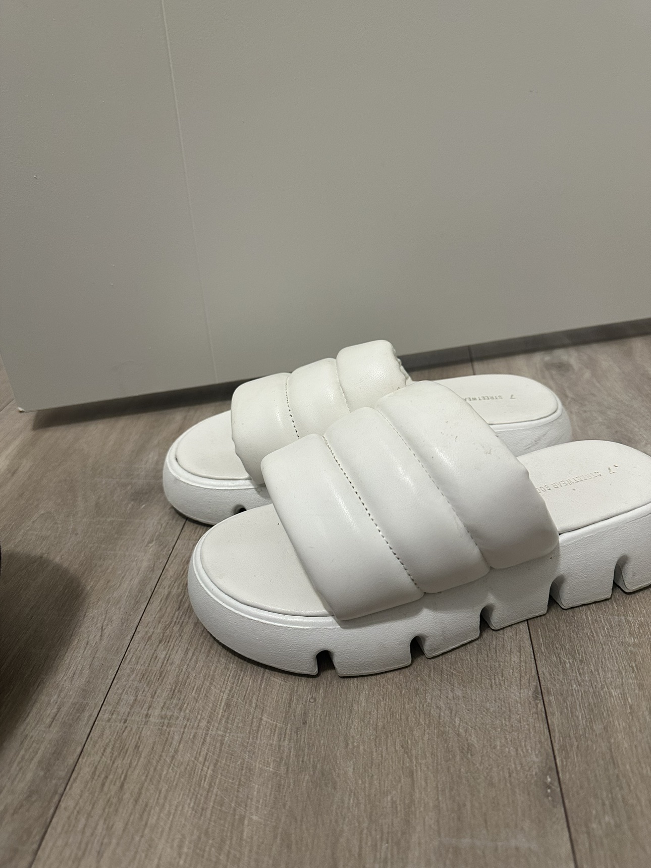 White sandals
