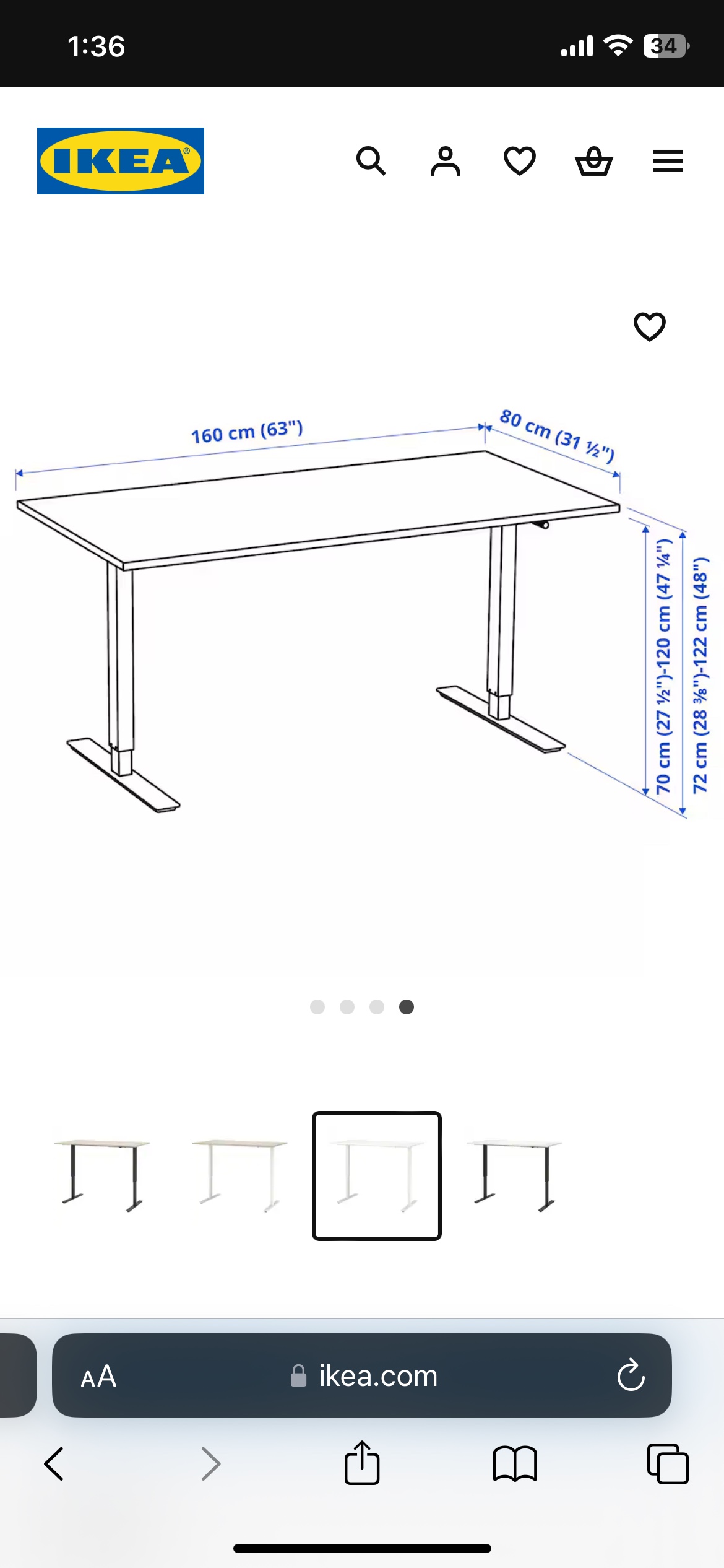 Manual standing desk - photo 3
