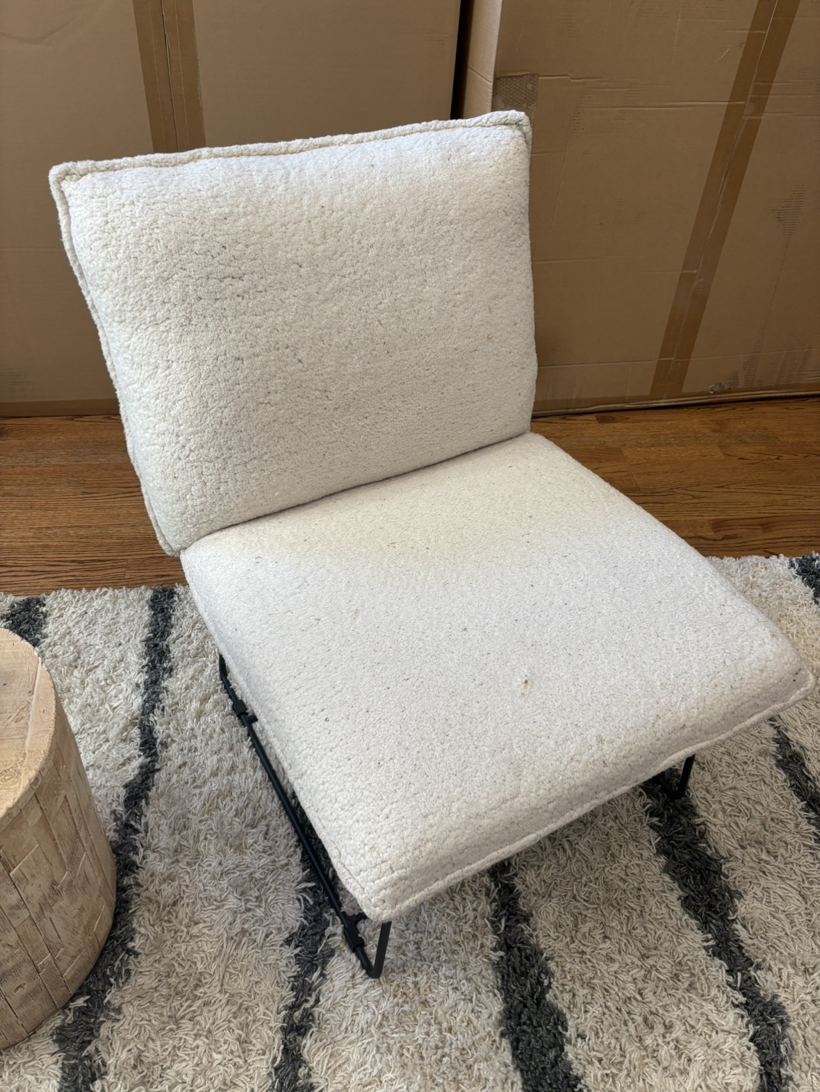 White Fluffy Chair