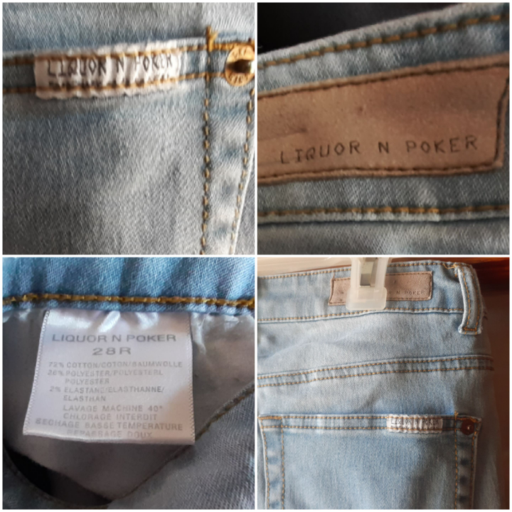 Women's Frayed Size 28 Light Denim Stretch Jeans - photo 4