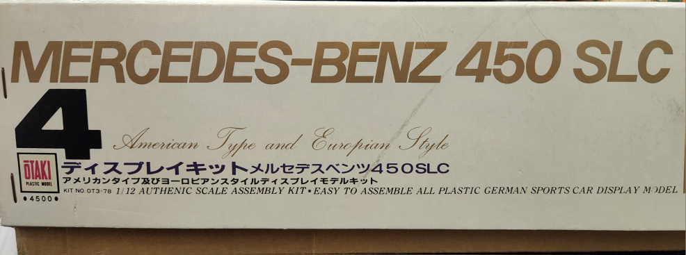 OTAKI 1/12 MERCEDES BENZ 450SLC Plastic car model - photo 3