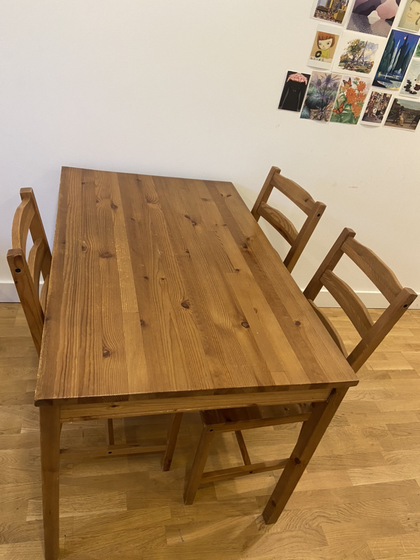 Wood Table & Chair (have to pick up tmw) thumbnail