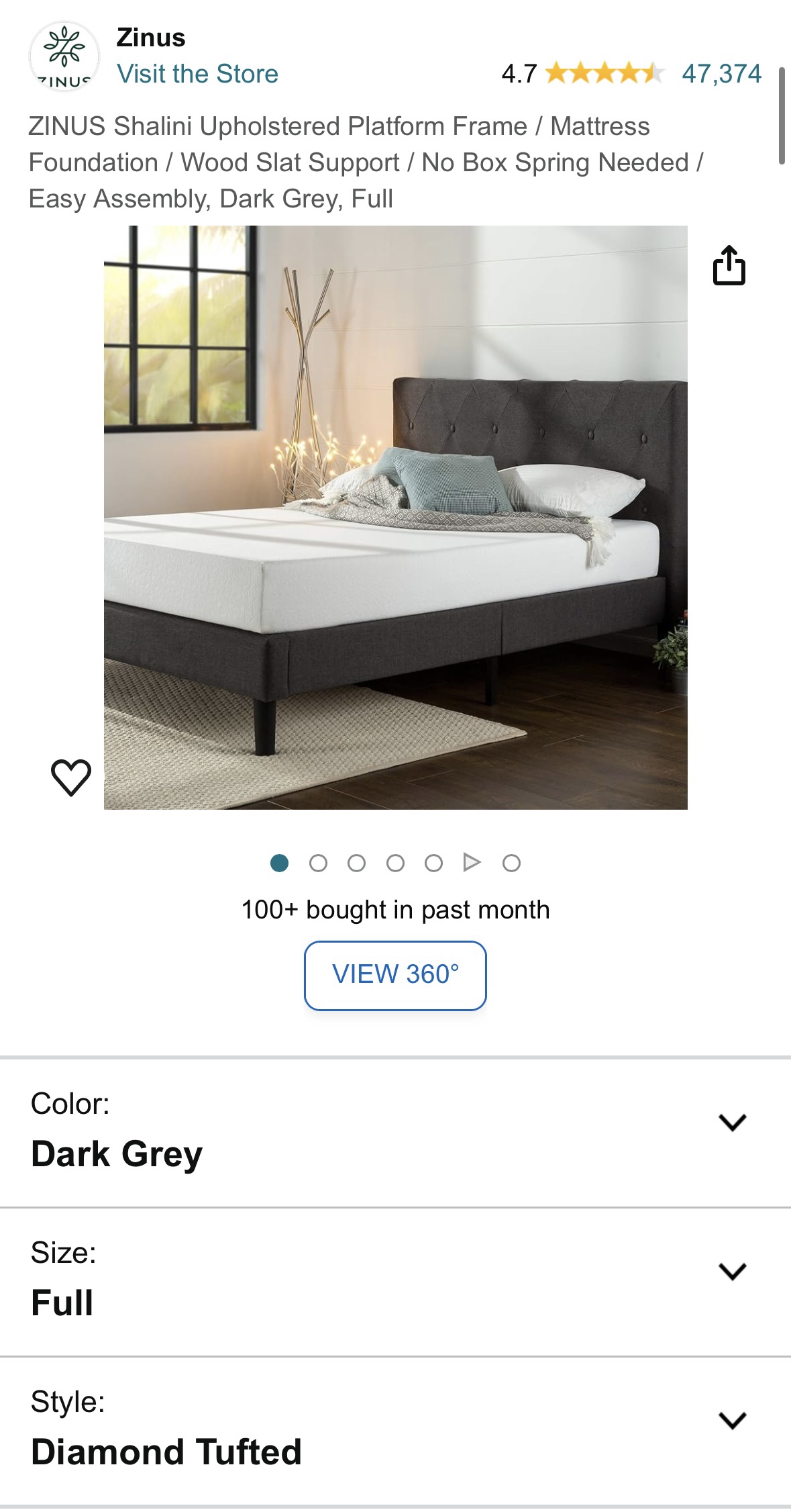 Full size mattress and bed frame - photo 4
