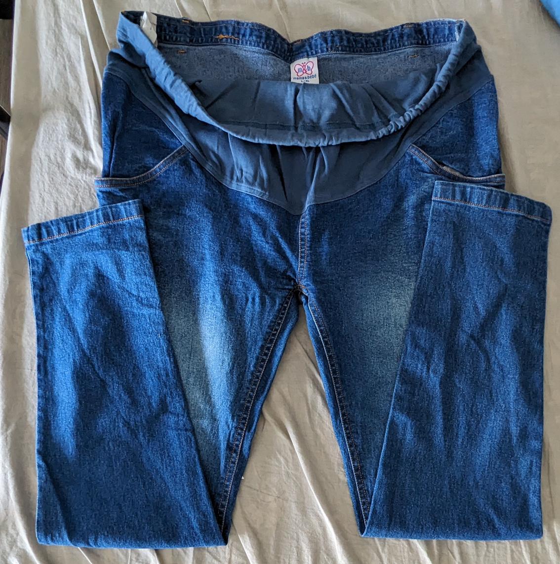 3 maternity Jeans Pants (size L) with adjustable bands image indicator(3)