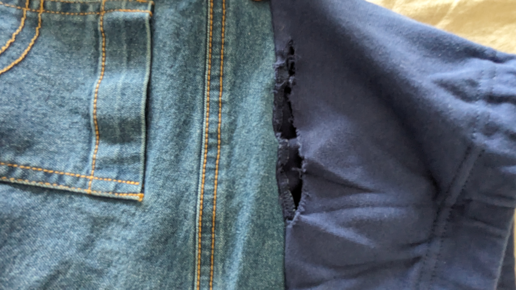 3 maternity Jeans Pants (size L) with adjustable bands image indicator(4)