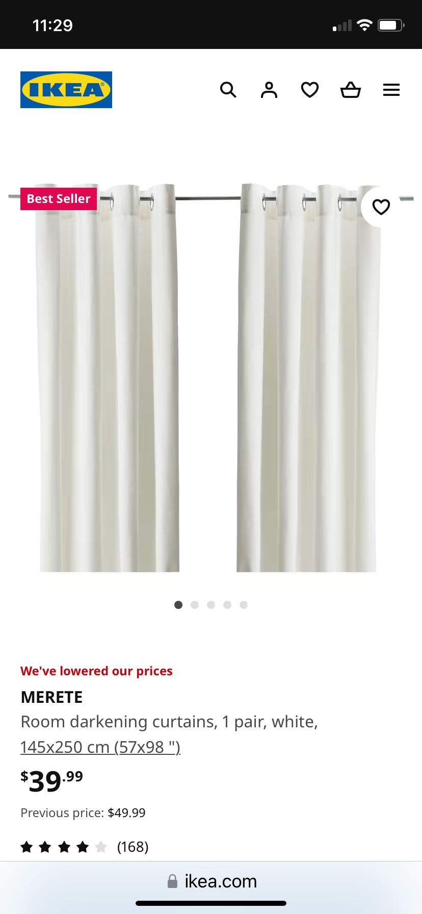 Ikea Room darkening  curtains thumbnail