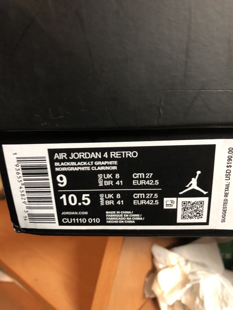 Jordan 4’s retro black cats (Real) - photo 3