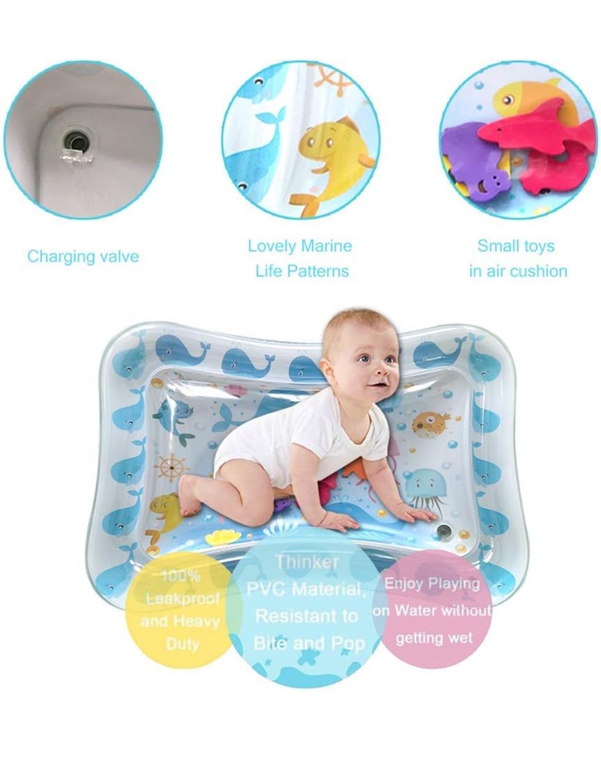 New Inflatable Baby Ice Pad Bright Underwater World Toys image indicator(3)