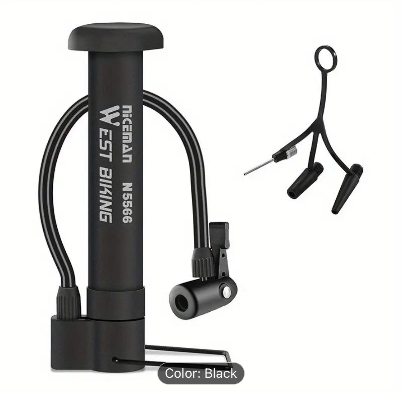 MTB Bicycle Pump,Balloon Tire Inflator Valve Floor Pump