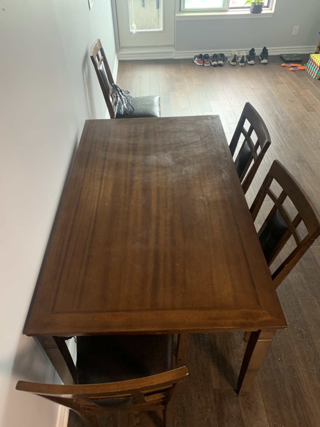 wood dining table 3 chairs - photo 5