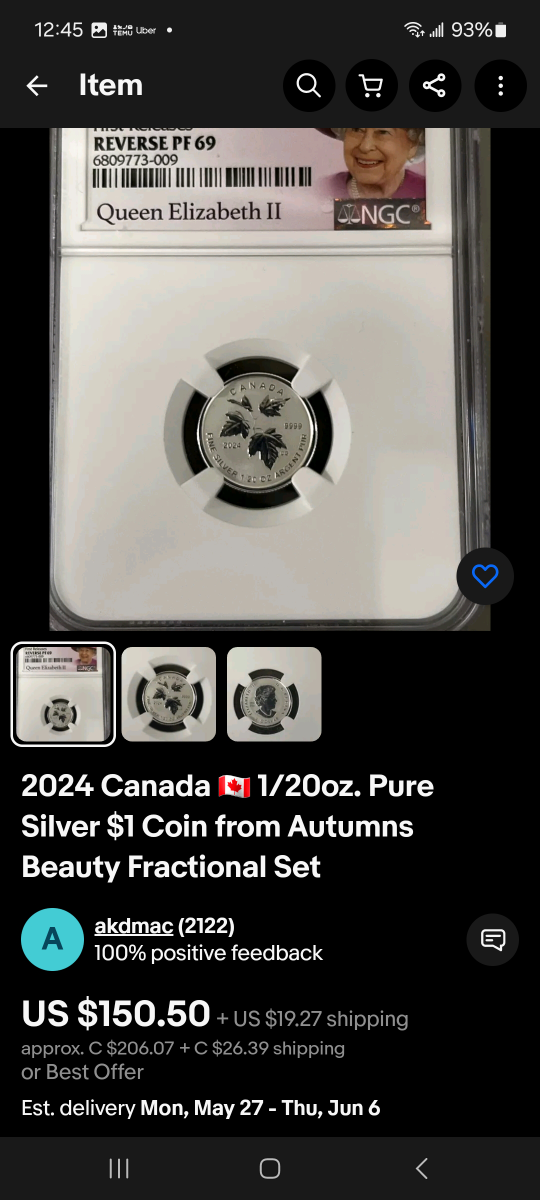 1/20oz Maple Leaf Silver Coin - photo 5