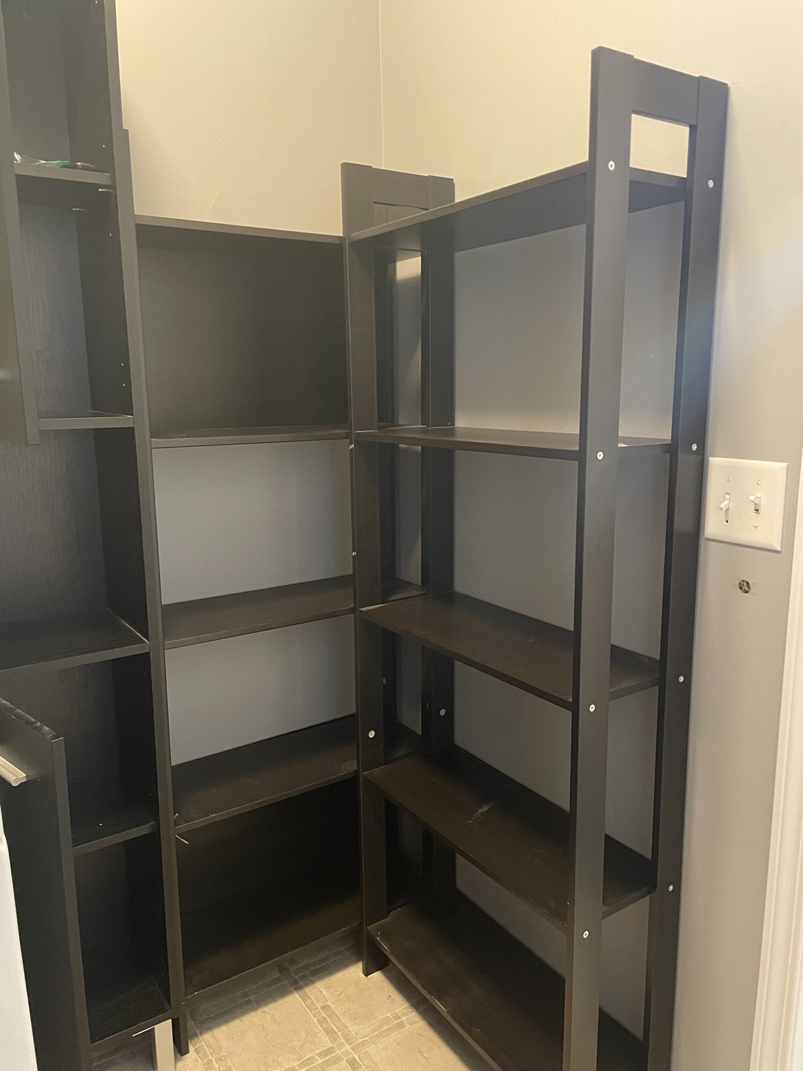 Moving sale/ set of 3 shelves with cabinets $70
