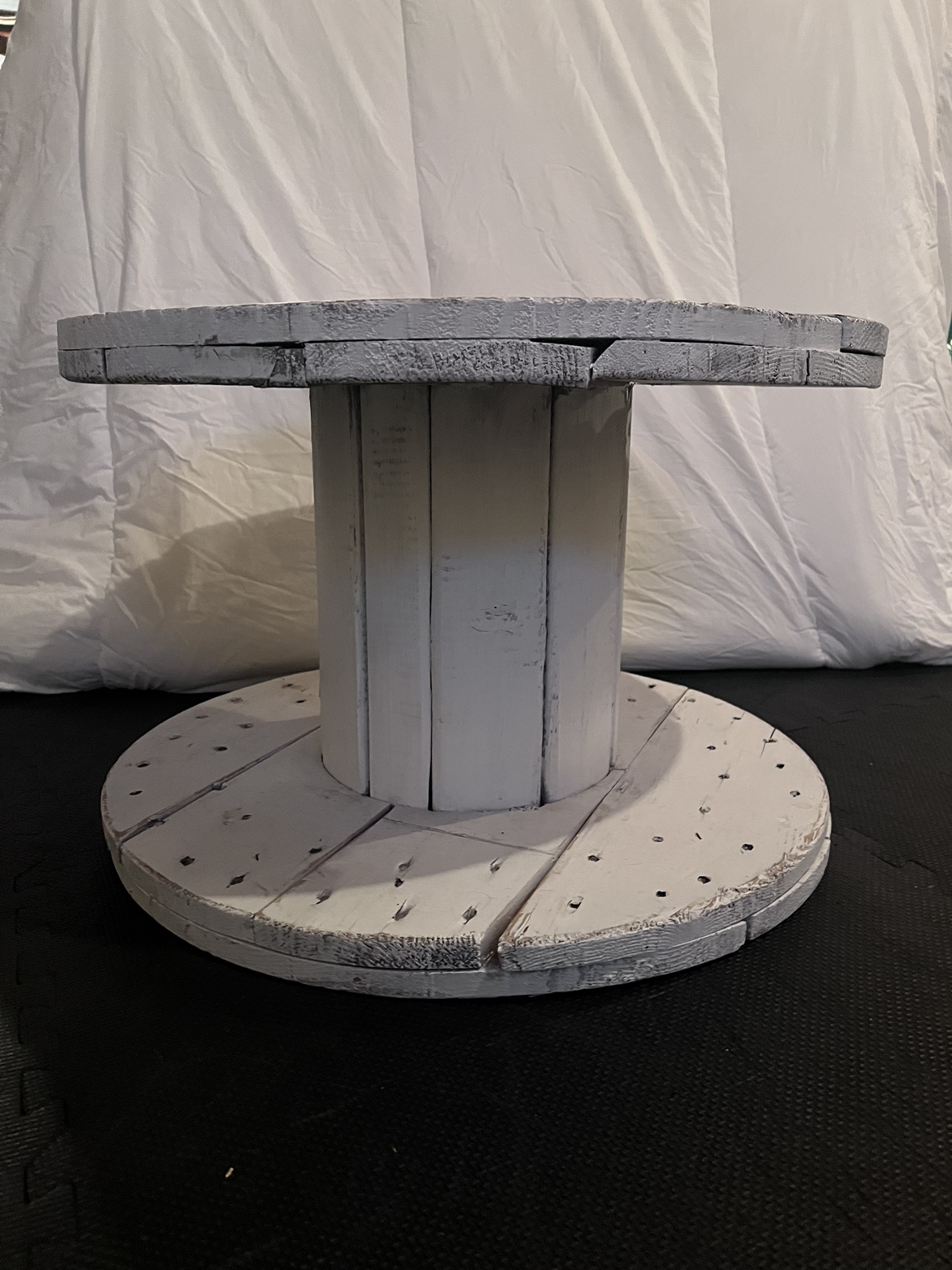 Rustic Wooden Spool Coffee Table - photo 3