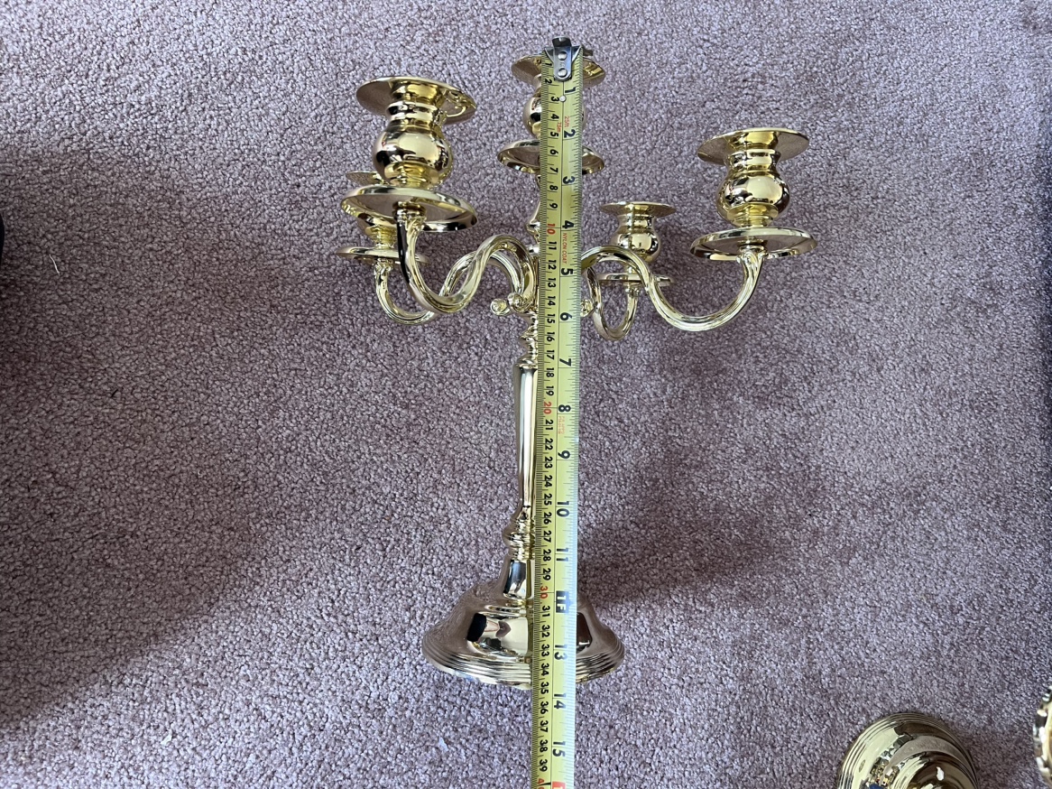 5 branched brass candlebra - photo 2