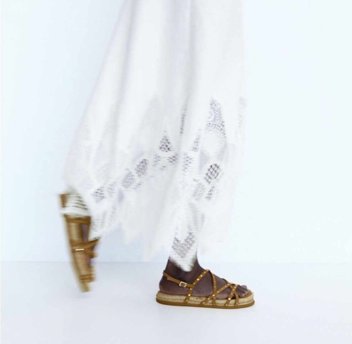 Zara Studded Split Leather Sandals image indicator(6)