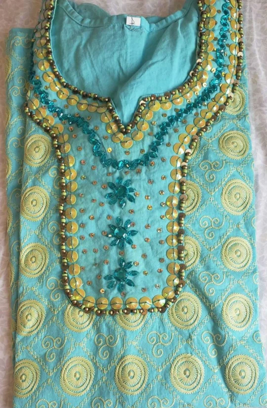 Sequined Cotton Kurti image indicator(2)